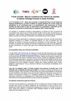 communiqué interassociatif Fonds mondial 2025